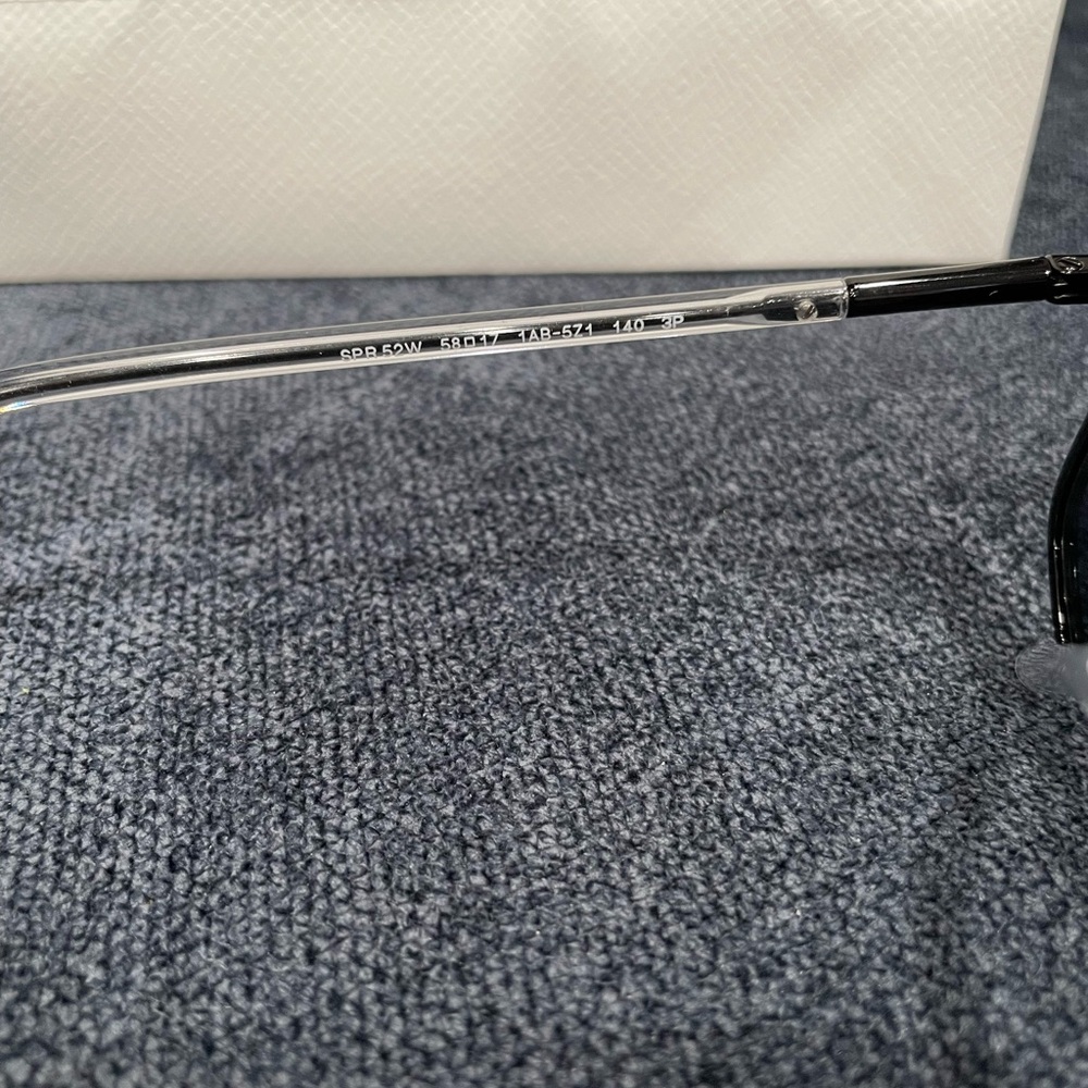 PRADA AUTHENTIC Black Polarized Sunglasses -NEW with TAGS and RECEIPT - Picture 10 of 16